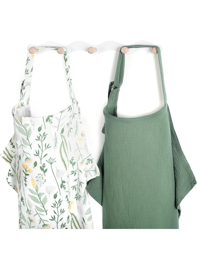 يووفوس Yoofoss 2 Pack Muslin Nursing Cover for Breastfeeding - Image 1