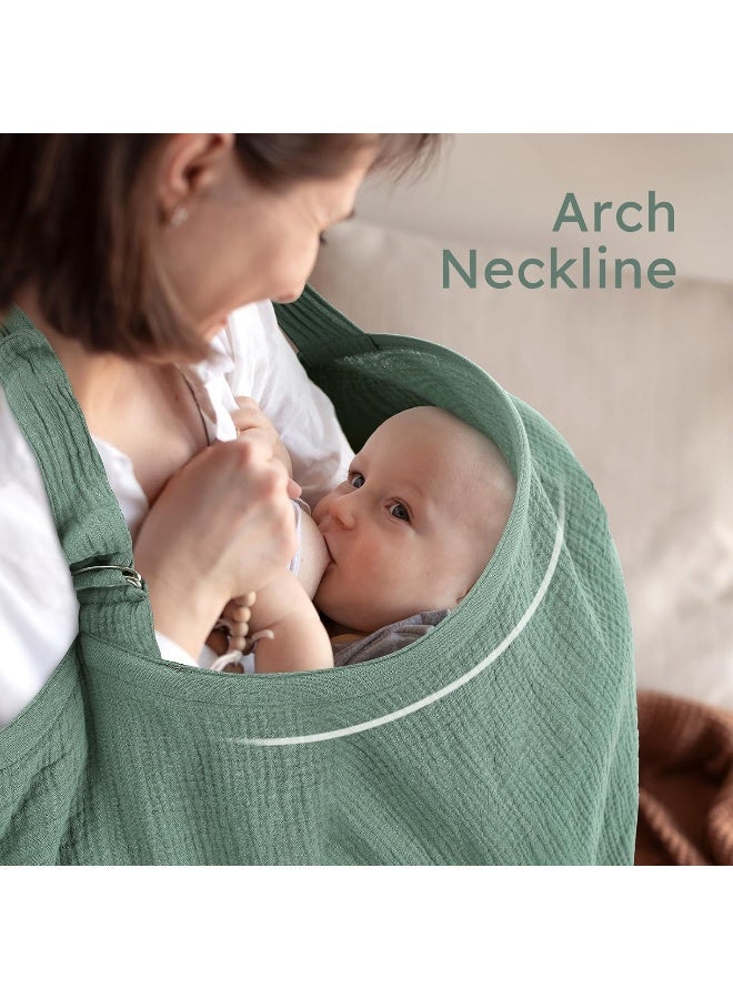 يووفوس Yoofoss 2 Pack Muslin Nursing Cover for Breastfeeding - Image 2