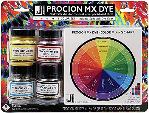 Jacquard Procion Tie Dye Powder Set 2/3oz Jars - Permanent & Washable - for Fabric & Clothing Dye - Image 1