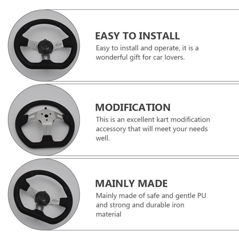 270mm PU Foam Racing Steering Wheel for ATV and UTV Off Road Use - Image 4