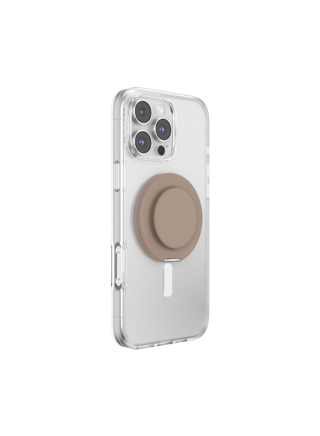 POPSOCKETS قبضة ودعامة مغناطيسية مغلقة | قبضة هاتف قابلة للظهور مغناطيسياً، قاعدة مستقرة، دوران 360°، لجهاز iPhone 17/16/15/14/13/12، مع حلقة محول للهواتف والحالات غير المغناطيسية - لاتيه - Image 4