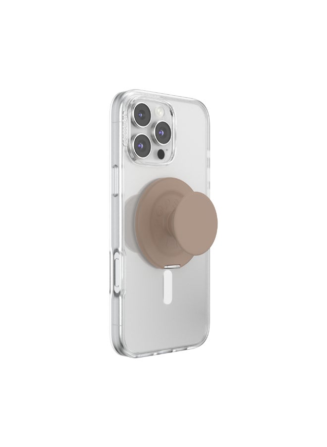 POPSOCKETS قبضة ودعامة مغناطيسية مغلقة | قبضة هاتف قابلة للظهور مغناطيسياً، قاعدة مستقرة، دوران 360°، لجهاز iPhone 17/16/15/14/13/12، مع حلقة محول للهواتف والحالات غير المغناطيسية - لاتيه - Image 5