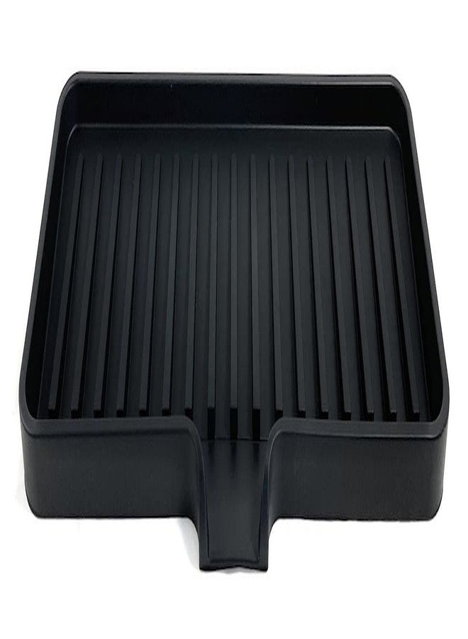 Happitasa Silicone Soap Dish Tray and Sponge Holder with Drain Chute, Rectangular, Kitchen and Bathroom Sink Organizer (Black, 9"x3.5") - Image 1