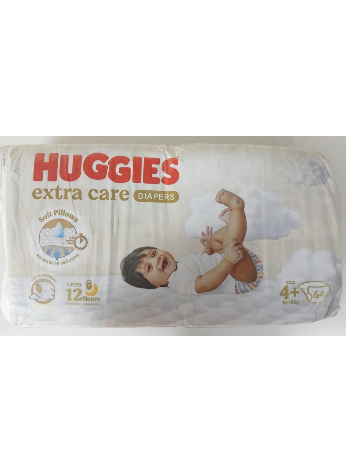 Huggies Extra Care Size 4+ 10 -16 kg  64 pcs