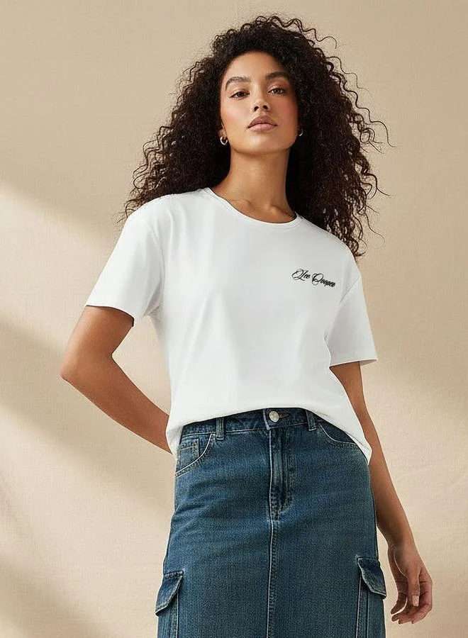 Lee Cooper Lee Cooper Cotton T shirt with Logo Print