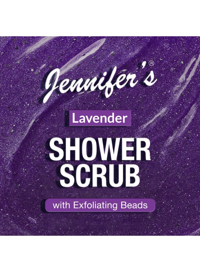 Jennifer's سكراب الاستحمام باللافندر من جينيفر 1000 مل - سكراب مهدئ مقشر للجسم مع حبيبات طبيعية ومستخلص اللافندر - ديتوكس، تخفيف التوتر وانتعاش للبشرة الناعمة والمريحة للرجال والنساء - Image 4