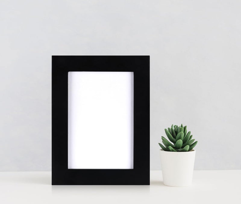 Peachy Loops Photo Frame, MDF, Wall Mount, Modern Contemporary, 4X6. Matte Finish (Black) - Image 3