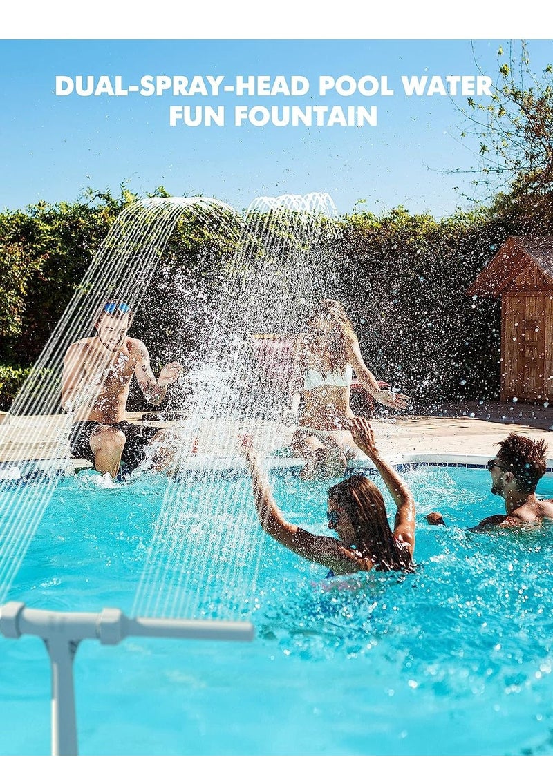 Generic - Premium Pool Fountain, Adjustable Dual Spray Waterfall Sprinkler Cooler, Ideal Pool Accessories for Above and In Ground Pools, Outdoor Decor for Summer and Pool Parties - Image 1