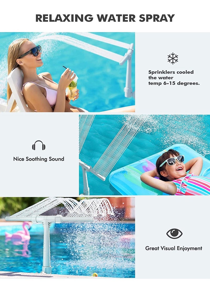 Generic - Premium Pool Fountain, Adjustable Dual Spray Waterfall Sprinkler Cooler, Ideal Pool Accessories for Above and In Ground Pools, Outdoor Decor for Summer and Pool Parties - Image 1