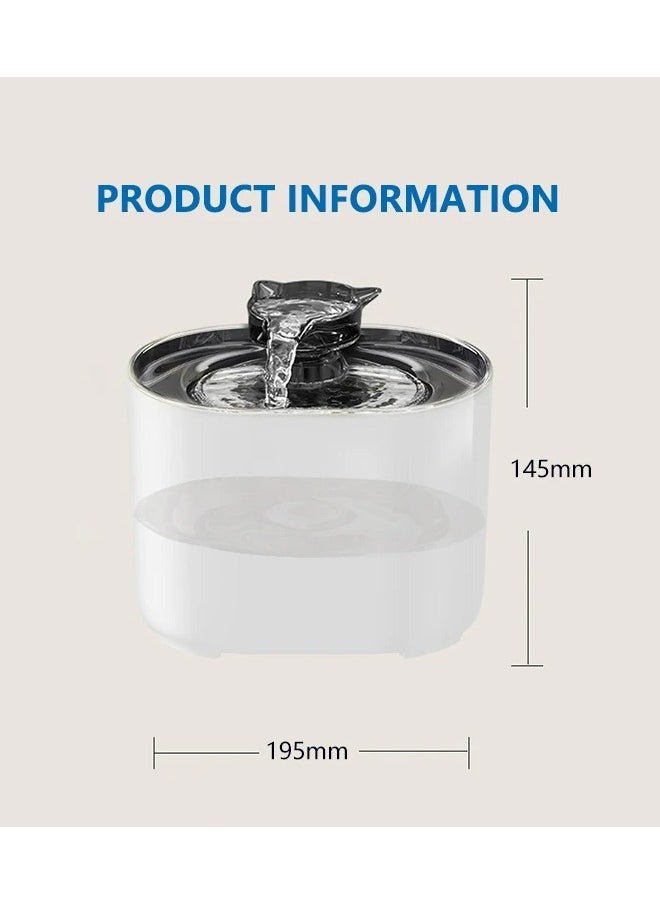 Generic - 2.2L Automatic Pet Drinking Machine Cats Small Dog Ultra Quiet Water Dispenser for Pets Drinking - Image 1