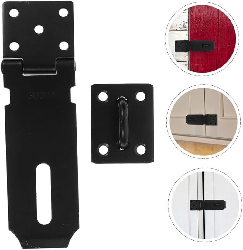 PartyKindom 4 Pack Stainless Steel Deadbolt Hasps Cabinet Drawer Door Latches Easy Install Thickened Design - Image 4