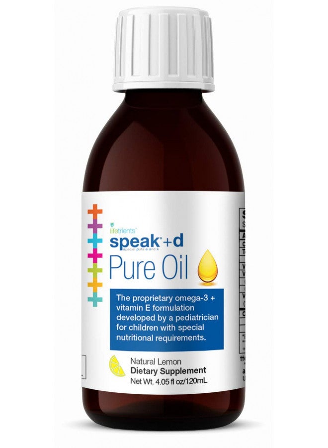 Lifetrients Lifetrients Speak+D Pure Oil Natural Lemon 4.05 oz Pediatrician Formulated to Support Children with Special Nutritional Requirements Enhanced with Omega-3, Vitamin E, Vitamin D & Vitamin K  - Image 2