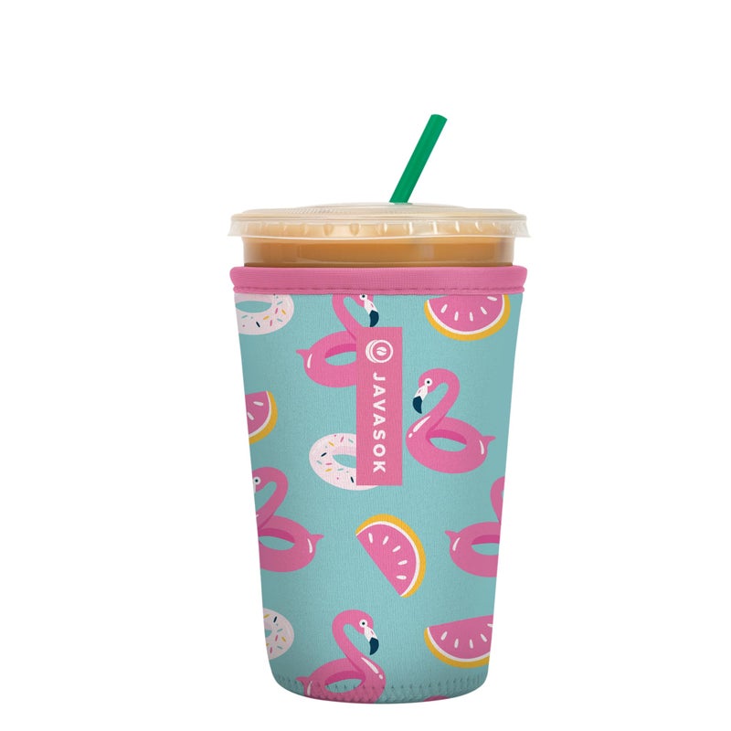 Sok It Java Sok Iced Coffee & Cold Soda Insulated Neoprene Cup Sleeve (Poolside Perfection  Medium: 22-28oz) - Image 1