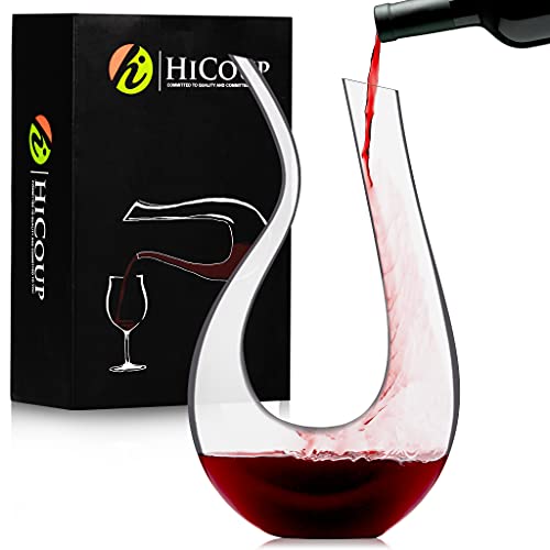 HiCoup Kitchenware HiCoup Red Wine Decanter with Aerator - 750mL Crystal Glass Wine Carafe and Purifier for Home Bar﻿ - Image 1