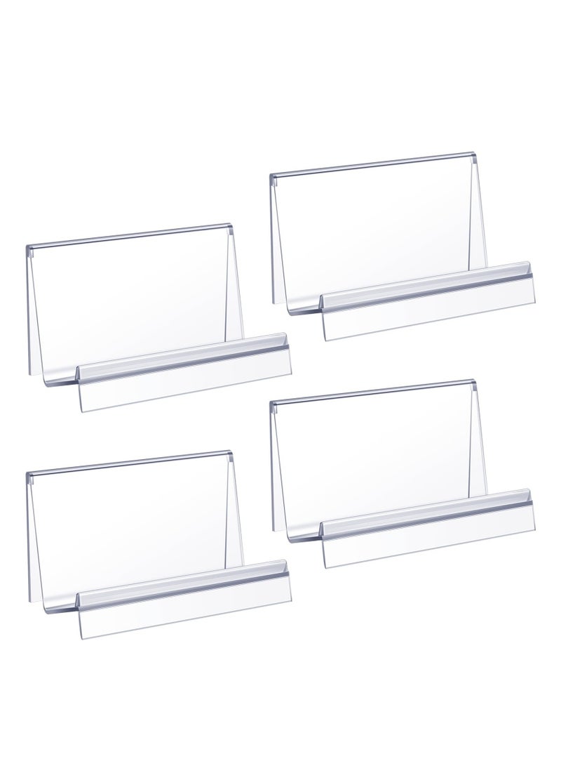 KASTWAVE Purse Display Stand, Clear Acrylic Wallet Display Stand Holder Purse Jewelry Stand Handbag Display Stand Acrylic Purse Organizer for Bag Phone Cards Cosmetic Store Business, 5.5 x 3.3 x 3 Inch (4 Pcs) - Image 1