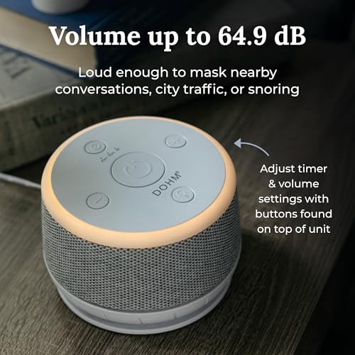 Yogasleep آلة صوت الضوضاء البيضاء يوجاسليب دوهم نوفا، نوم أفضل للأطفال والبالغين. تشمل ضوء الليل، 10 سرعات مروحة وضوضاء وردية مهدئة لتغطية الضوضاء العالية. إلغاء الضوضاء لخصوصية المكتب. - Image 3