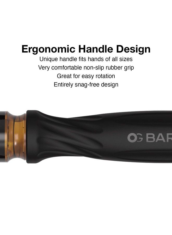 Olivia Garden Og Barber Round Brush With Ceramic Coated Barrel Quick Drying And Vshaped Bristles For Easy Styling On Men Hair 1/2 Inch - Image 5