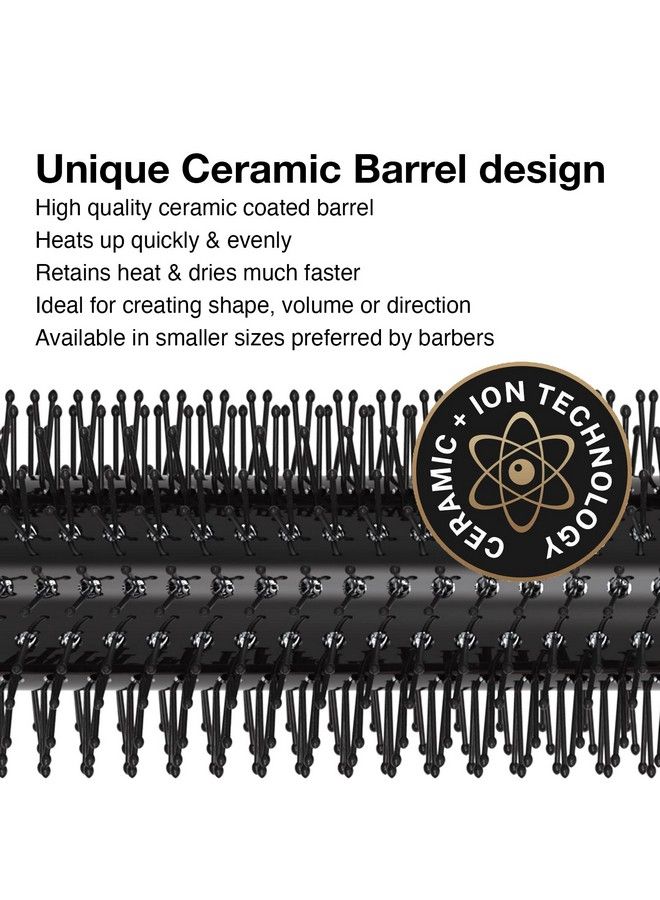 Olivia Garden Og Barber Round Brush With Ceramic Coated Barrel Quick Drying And Vshaped Bristles For Easy Styling On Men Hair 1/2 Inch - Image 3