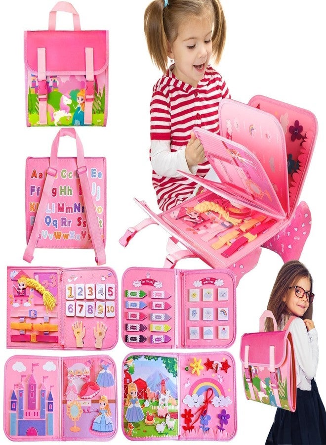 EggSun Montessori Busy Book for Toddlers 1 3, 19 in 1 Educational Learning Toys for Toddlers 2 4，Sensory Fine Motor Skills Activity Board for Girls Birthday Gifts,Busy Book Travel Toys - Image 1