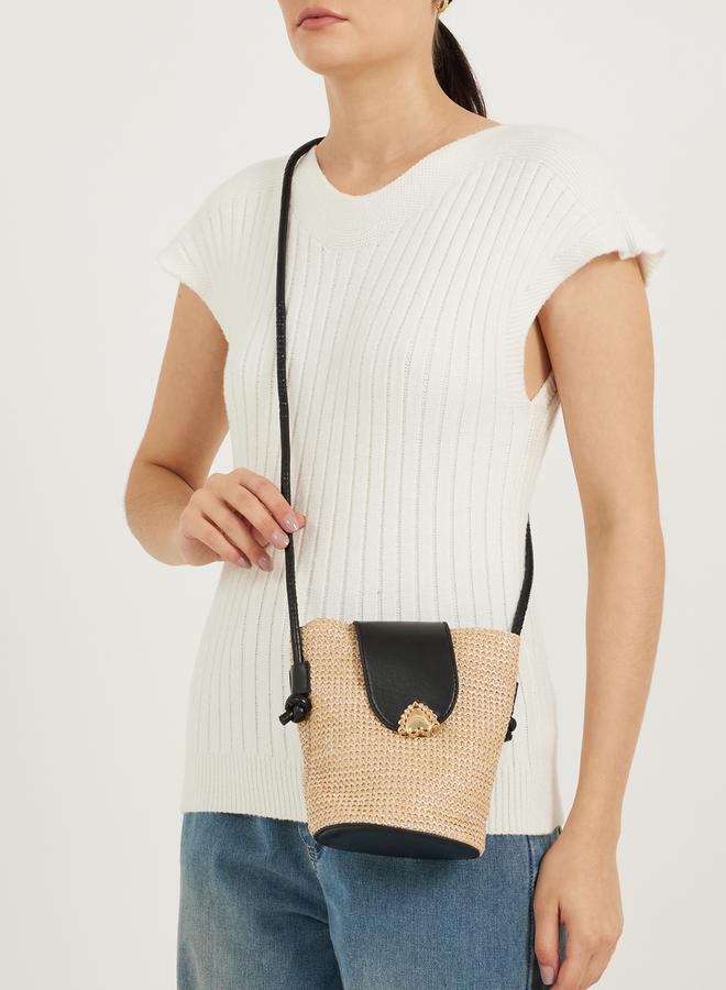 Styli Textured Crossbody Bag with Heart Flap Accent - Image 3