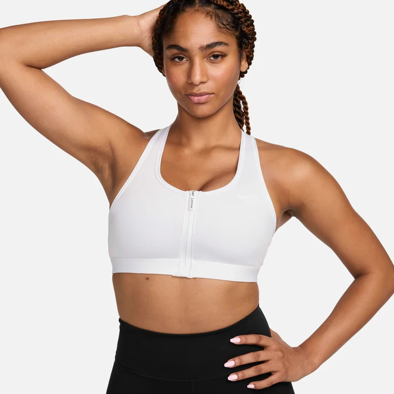 Nike Women's Swoosh Front Zip Medium-Support Padded Sports Bra