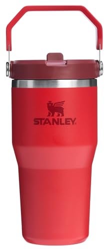 STANLEY IceFlow 2.0 Flip Straw Tumbler with Handle 20 oz | Twist On Lid and Flip Up Straw | Leak Resistant Water Bottle | Insulated Stainless Steel | BPA-Free | Chili Red - Image 1
