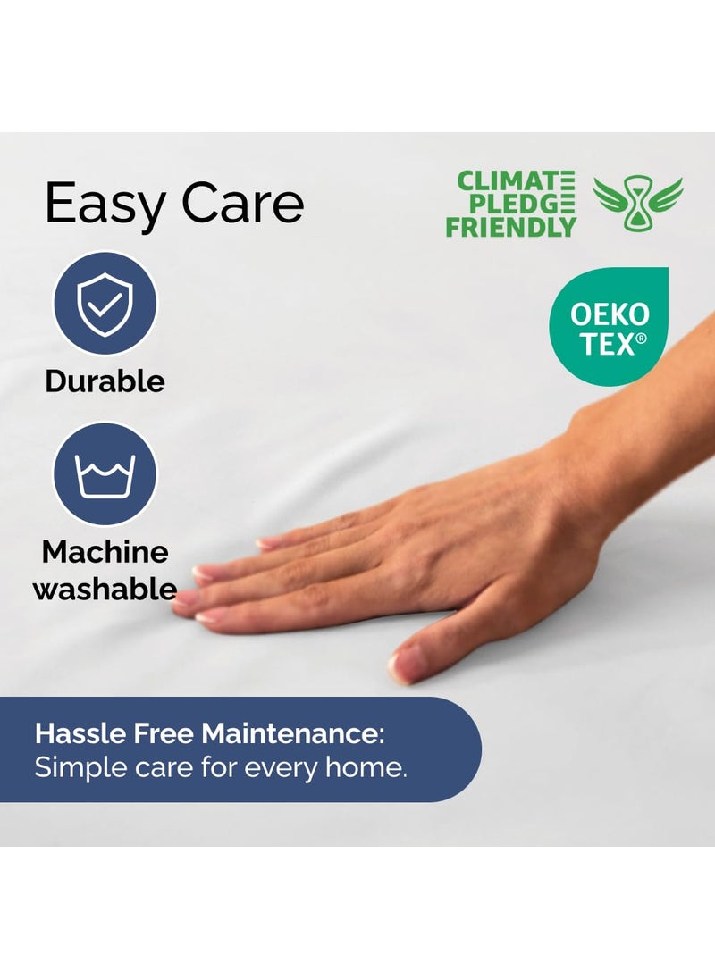 CGK Unlimited CGK Unlimited Extra Deep Split King Fitted Sheet - Hotel Luxury Single Fitted Sheet Only - Easily Fits 18 in to 24 in Mattress - Soft  Wrinkle Free & Breathable Light Pink Fitted Sheet  - Image 5