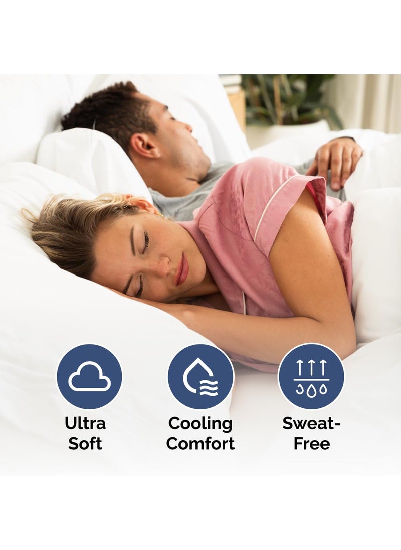 CGK Unlimited CGK Unlimited Extra Deep Split King Fitted Sheet - Hotel Luxury Single Fitted Sheet Only - Easily Fits 18 in to 24 in Mattress - Soft  Wrinkle Free & Breathable Light Pink Fitted Sheet  - Image 3