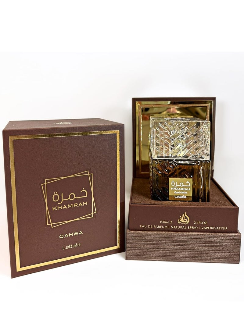 Lattafa Khamrah Qahwa Eau De Parfum for Unisex - 100ml  - Image 4