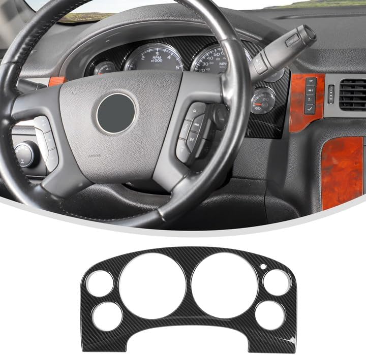 Linskip Dashboard Panel Trim for Avalanche/Suburban/Tahoe/Silverado 1500 & Yukon/Sierra 2007-2013 - Black Carbon - Image 1