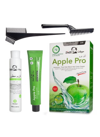 Swift Apple Pro - Dark Black Hair Color cream - No Ammonia  100ml x 2 - pzsku/Z24FE215C0E1EF0533505Z/45/_/1693044513/6ebd171c-6788-412b-9271-0951c2fe2f6c