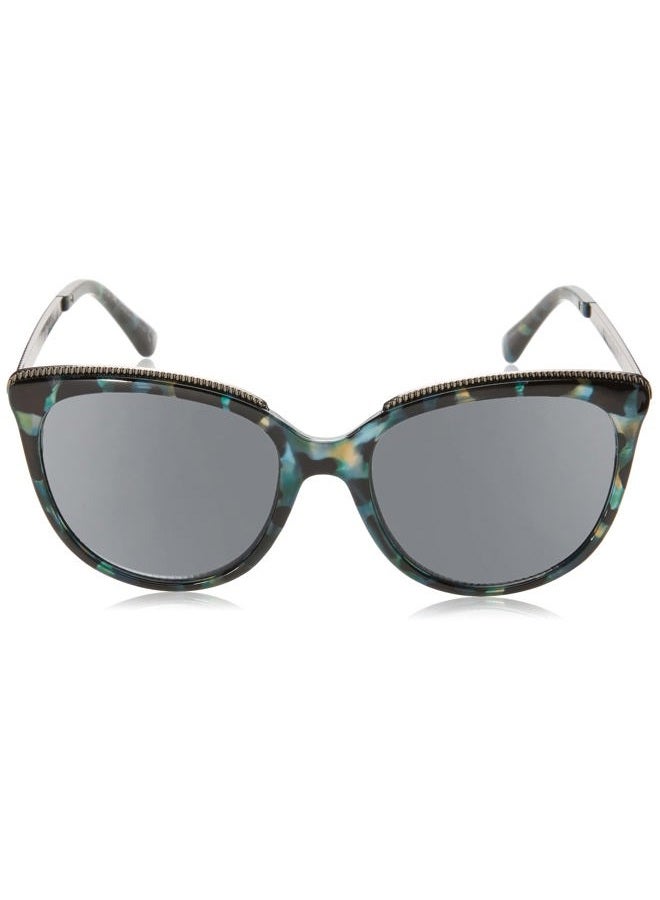 Foster Grant Sofia Vergara x Foster Grant Women's Margarita Full Lens SunReaders Cat-Eye Reading Glasses, Milky Blue Tortoise, 55 mm - Image 2