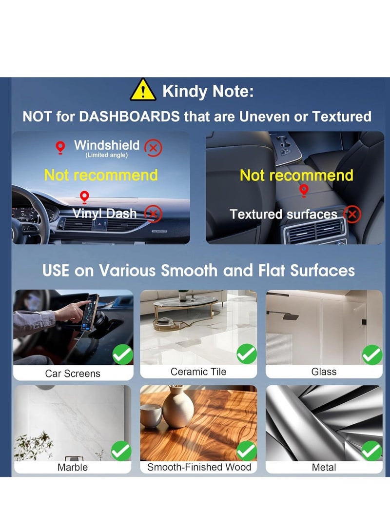 TIGER K009 Magnetic Car Phone Holder – Ultra Strong Vacuum Suction Cup Mount for Dashboard & Windshield – Universal Magnetic Bracket for iPhone & Android Smartphones – Secure, Hands-Free Car Mount Holder – Black - Image 3