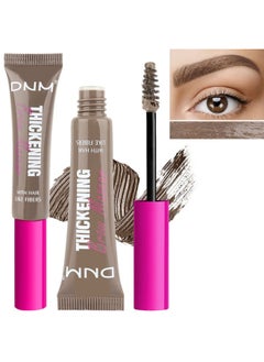 DNM Tinted Thickening Brow Mascara,Brow Fast Sculpt,Waterproof, Transfer-proof, Brush to Fill in Eyebrows and Cover Gray Hairs - Cruelty Free - Light Medium Brown (2pcs 01 Taupe) 