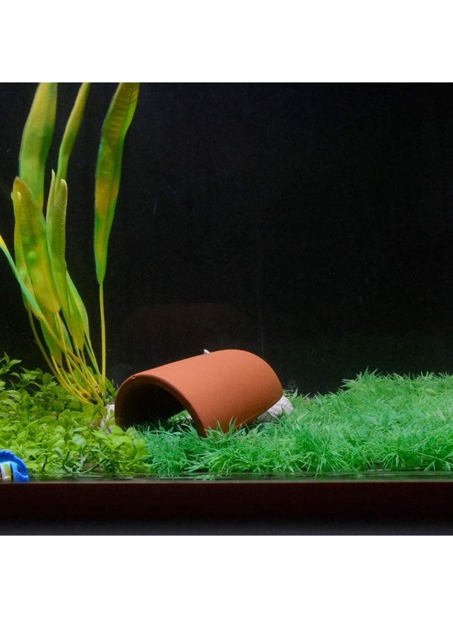 سايم كهف تربية الأسماك المخروطي الخزفي من Saim، ملجأ للاختباء، ديكور حوض السمك، كهف، زينة حوض السمك مع 3 زخارف سمكية للأسماك والزواحف - Image 2