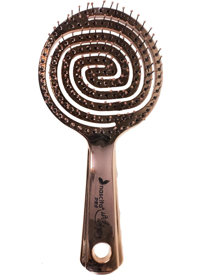 Nascita 3D Flexi Control Opening-Combing Hair Brush Chrome -35