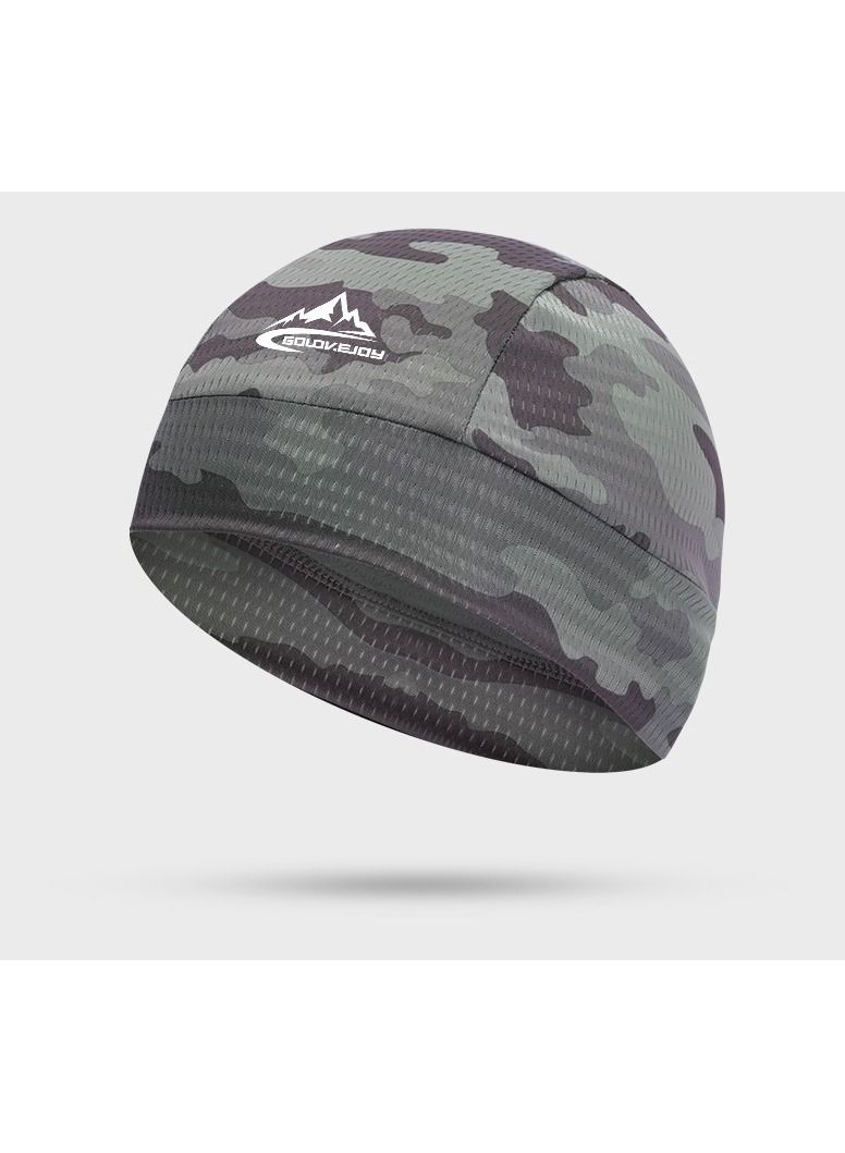 Loquat Men Ultralight Quick Drying Bike Helmet Liner Headwear Camouflage Purple 