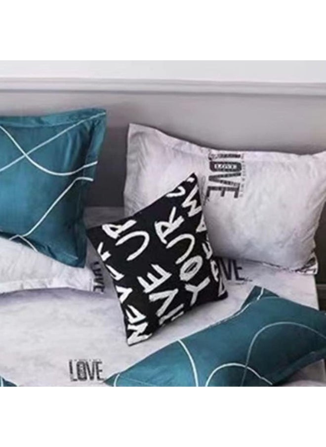 AL RAID Super King Bedsheet Set - Complete 6-Piece Bedding Set with Duvet Cover, Fitted Sheet, and 4 Pillowcases - Luxury Microfiber Fabric with Deep Pockets for Secure Fit and Year-Round Comfort  - Image 4