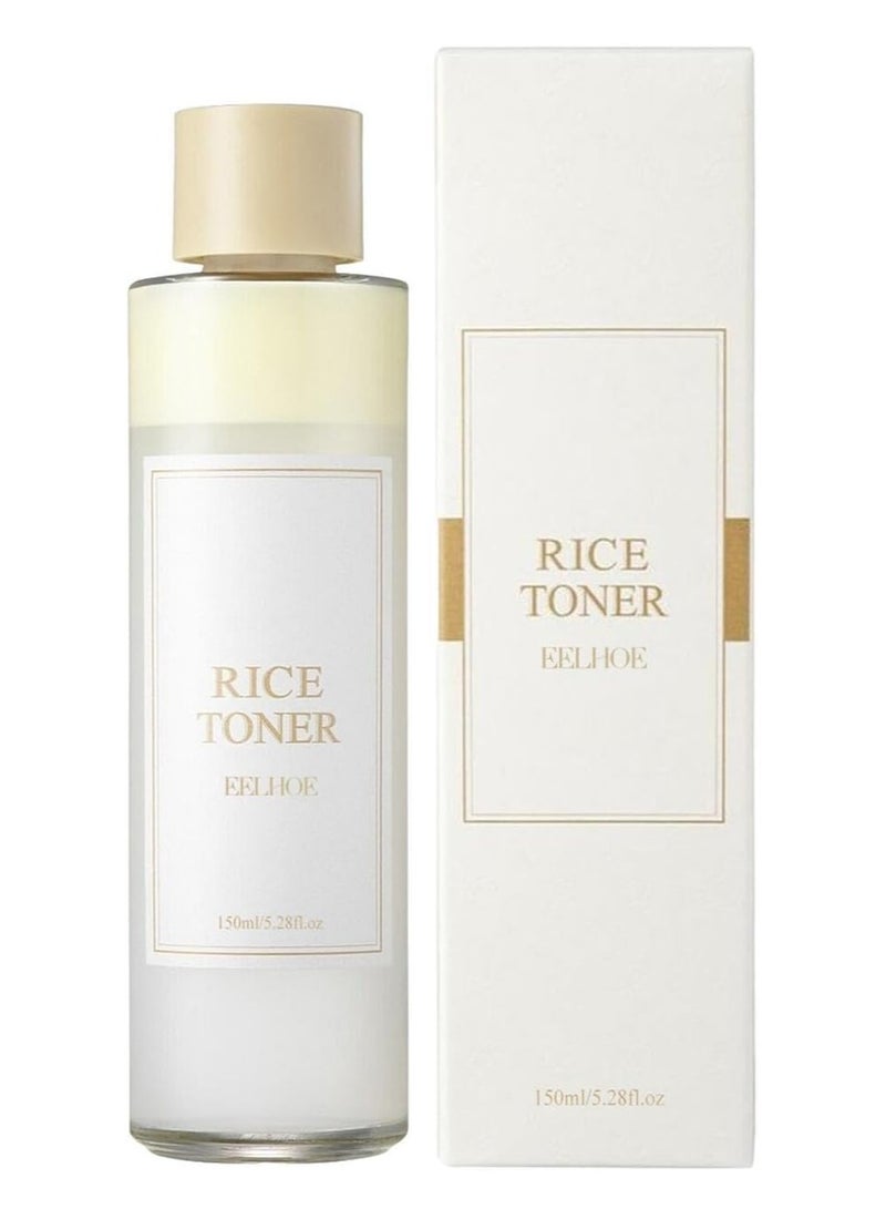 EELHOE تونر الأرز 150 مل، تونر ماء الأرز، تونر الأرز للوجه، خلاصة مرطبة طبيعية متوهجة، تونر لتنعيم البشرة للوجه، تونر مرطب، تونر للبشرة لتقليص المسام، خلاصة الأرز المتوهجة لترطيب عميق - Image 2