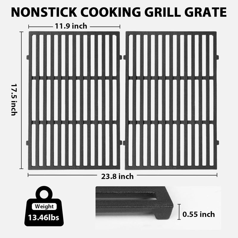 Utheer 7638 Grill Grates for Spirit 300, Porcelain Cast Iron | Fits Spirit E/S-310, E/S-320, E/S-330, helps retain heat and create consistent sear marks, easy to clean - Image 2