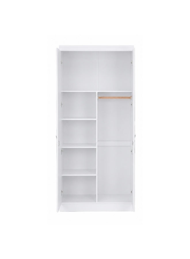 ABX HOME TITAN 2 Door Wooden Wardrobe, Cabinet Cupboard Engineered Wood Perfect Modern Stylish Heavy Duty With Mirror - Image 2