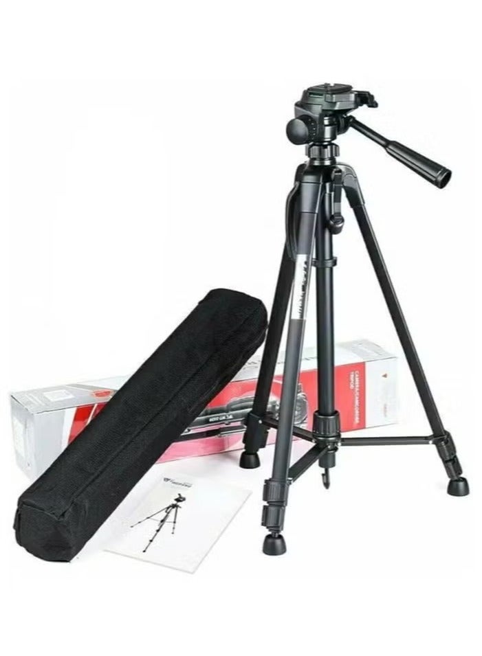 TIGER Aluminum Portable Tripod for DSLR Camera Camcorder WF-3520 - Lightweight, Adjustable, Compact Design, Ideal for Photography, Videography, Travel, Black - Image 5