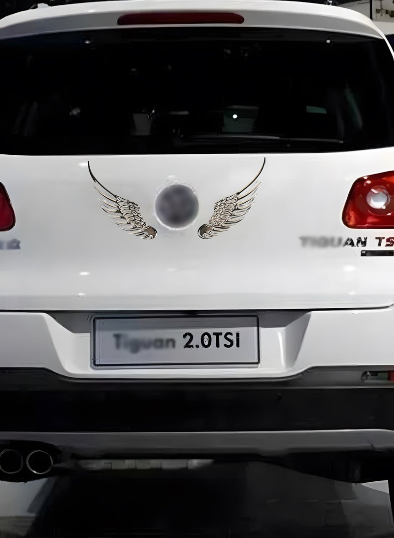 GROIC 1Pair 3D Metal Wing Emblem Car Sticker Car Badge Decal,3D Dimensional Car Logo Sticker,Flying Wings Zinc Alloy Emblems for Automotive,Car Decoration - Image 3