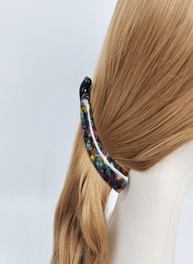 Plenteous مجموعة كبيرة من مشابك شعر الموز للشعر الكثيف والناعم، مشابك كبيرة لتثبيت ذيل الحصان على شكل موزة، مشط لتثبيت الشعر الطويل، مشابك لتصفيف الشعر (3 قطع من مشابك الموز الكبيرة). - Image 3