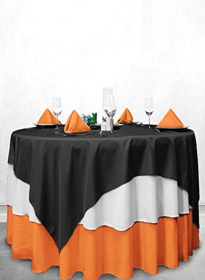 TableLinensforLess Polyester Round Tablecloth, 84 Inch Round, (Black) - Image 3