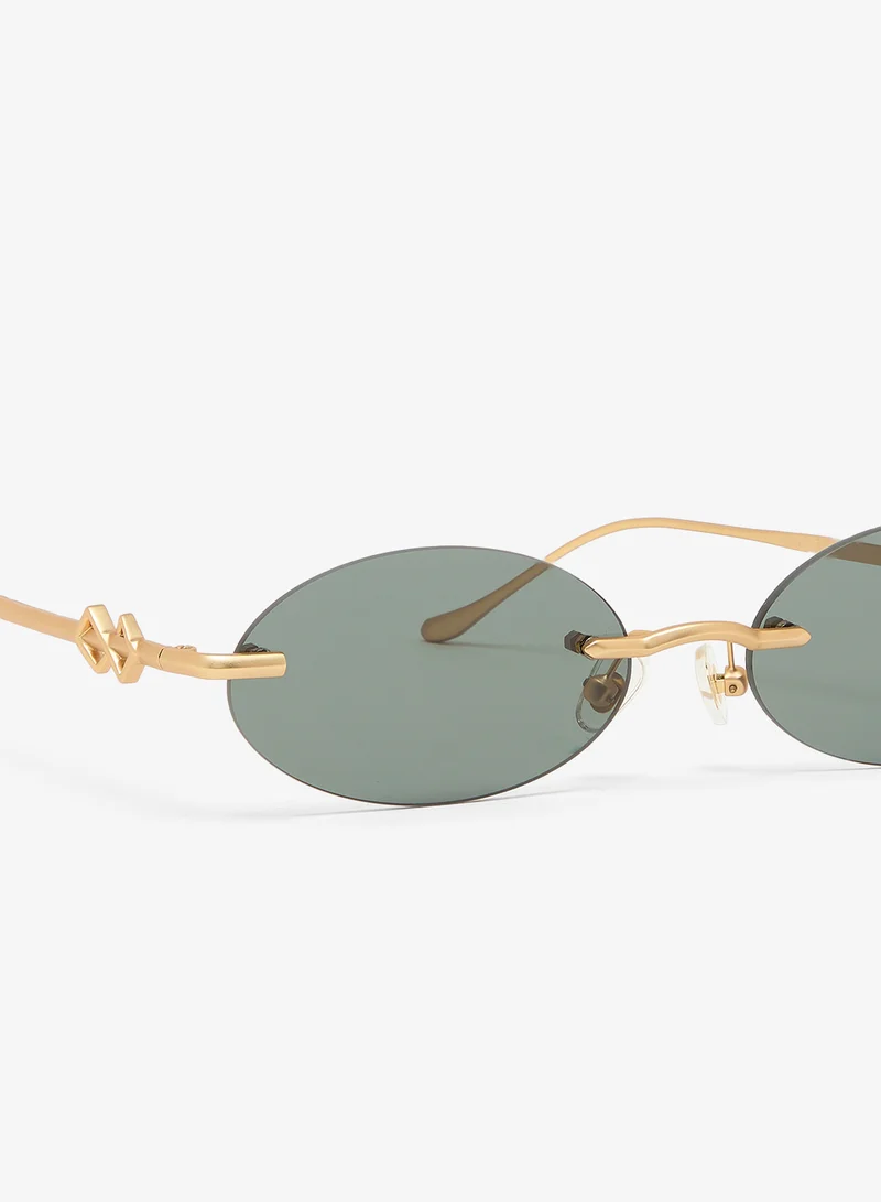 Karen Wazen  Vicky Oval Sunglasses for Women | Best Price UAE