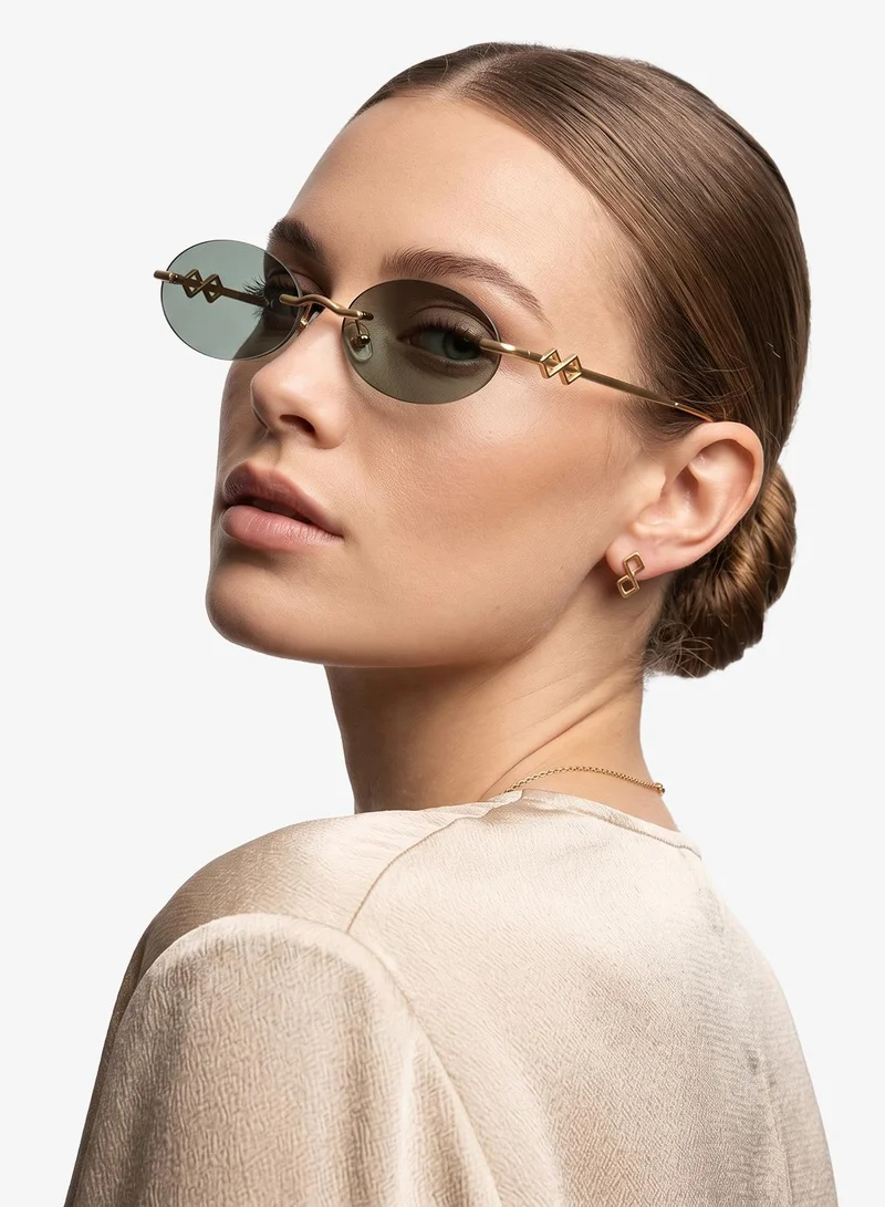 Karen Wazen  Vicky Oval Sunglasses for Women | Best Price UAE