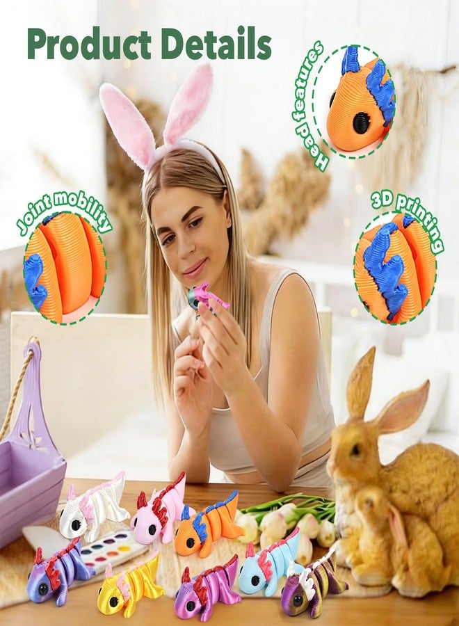 FUNKY STORE 24pcs Flexible 3D Printed Axolotl Figurines, Cute Articulated Mini Salamander Figurines for Display, Valentines Day Gift and Easter - Image 5