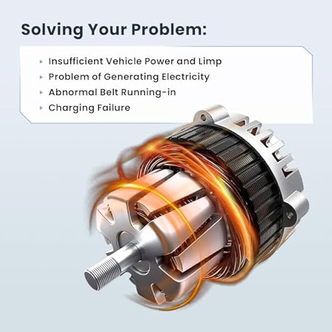 FuseRish A0009067703, Alternator 12V 190A Compatible with Mercedes-Benz W205 C300 2015-2018, C253 GLC300 2016-2019, GLC350e 2020, Metris 2018-2021, L4 2.0L Part #: 0125812058 - Image 5