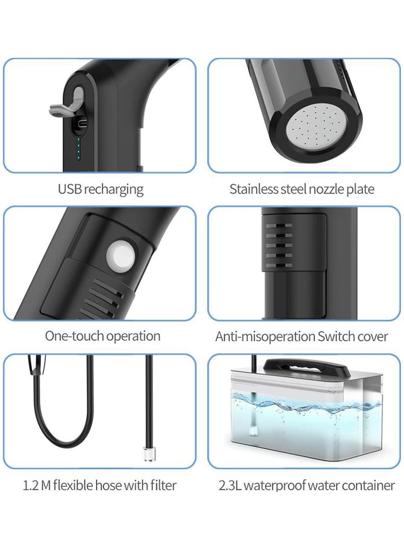 دي إل سي  شطاف محمول للسفر مع بخاخ للتنظيف الصحي مع حاوية مياه سعة 2.3 لتر - Image 3